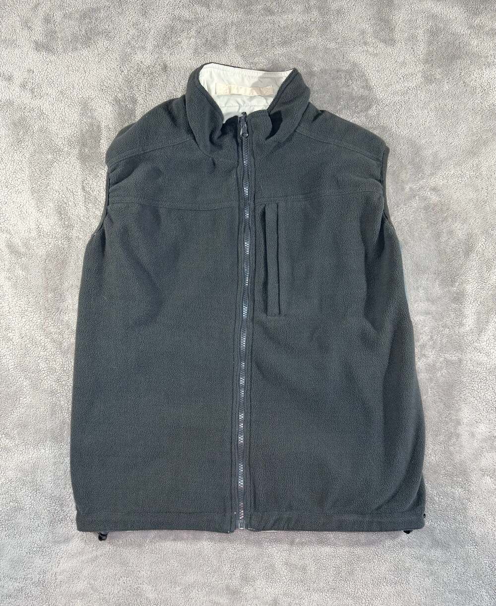 Volvo For Life Reversible Full-Zip Fleece and Windbreaker Vest, Gray/Beige